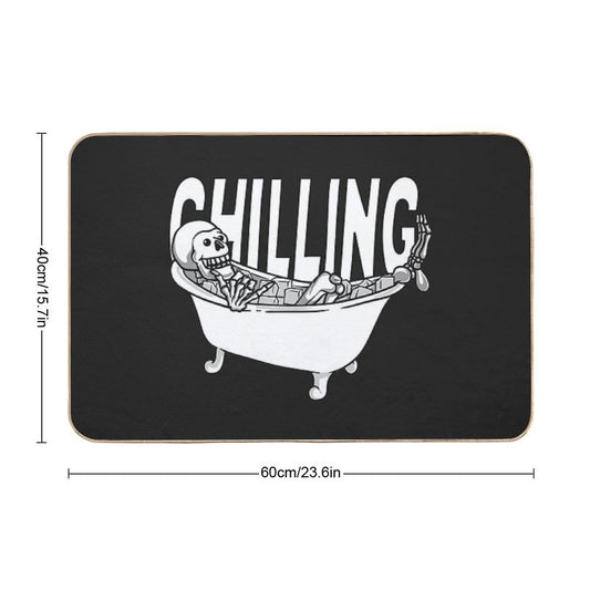 Chilling in Ice Bath Bath Mat