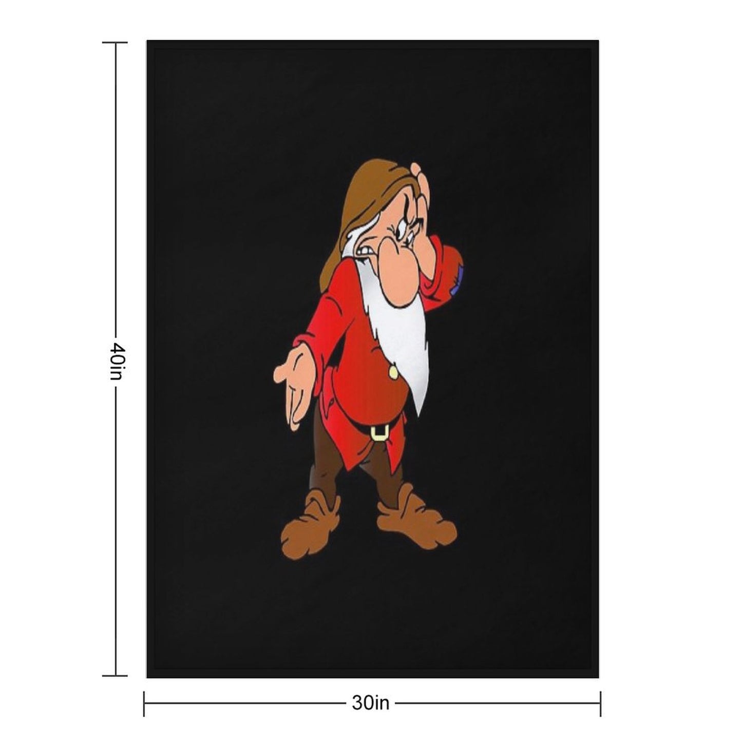 Grumpy Dwarf Throw Blanket