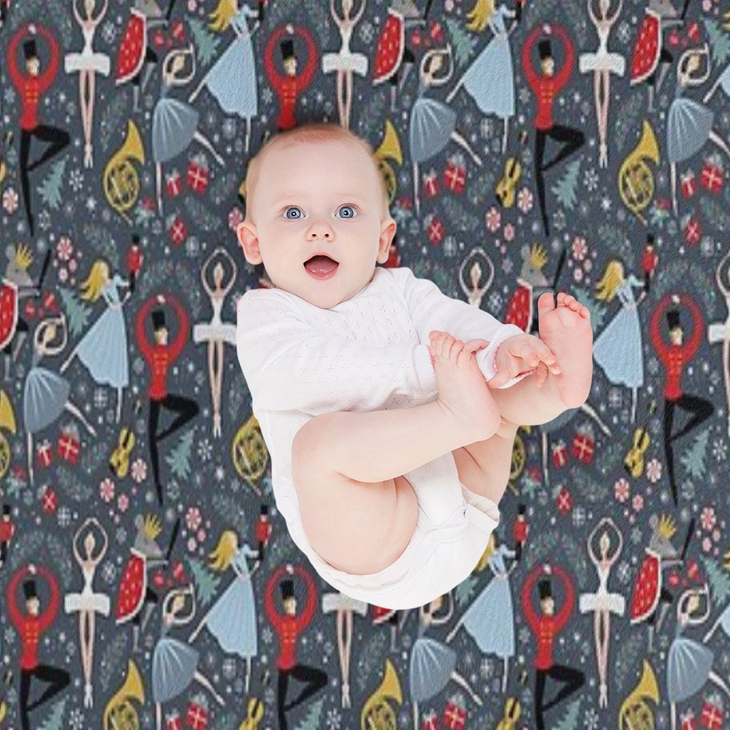 Clara's Nutcracker Ballet Repeat by Robin Pickens Throw Blanket