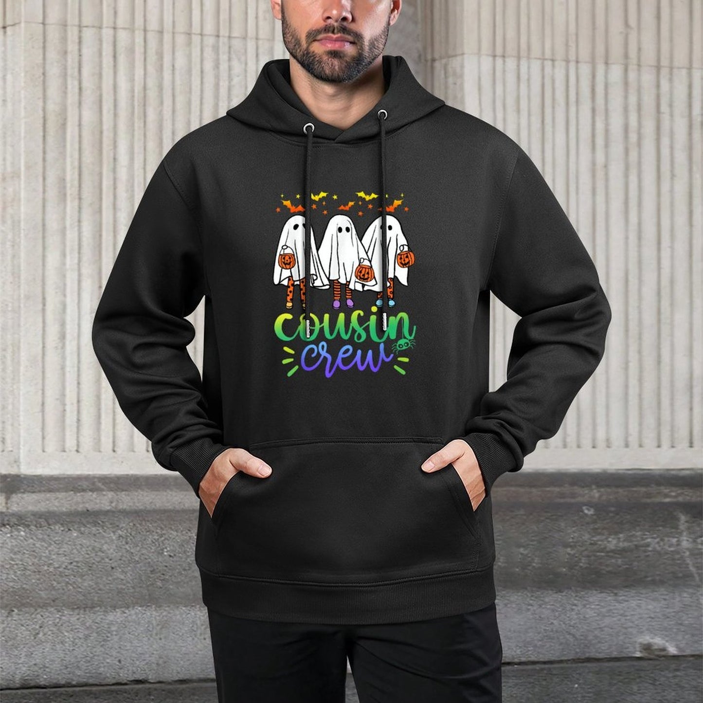 Boo Cousin Crew Halloween Ghost Trick Treat Squad Matching Casual Wear Hoodie