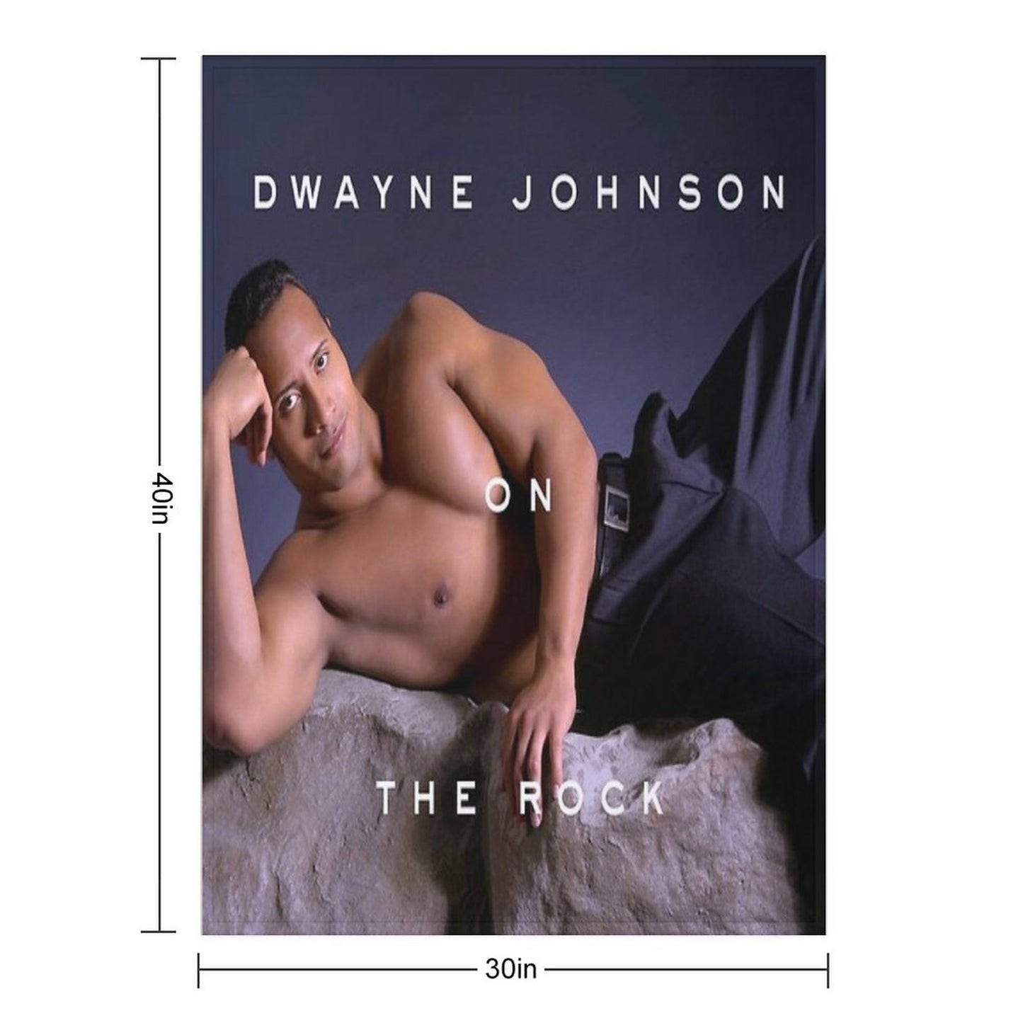 Dwayne Johnson on The Rock Throw Blanket