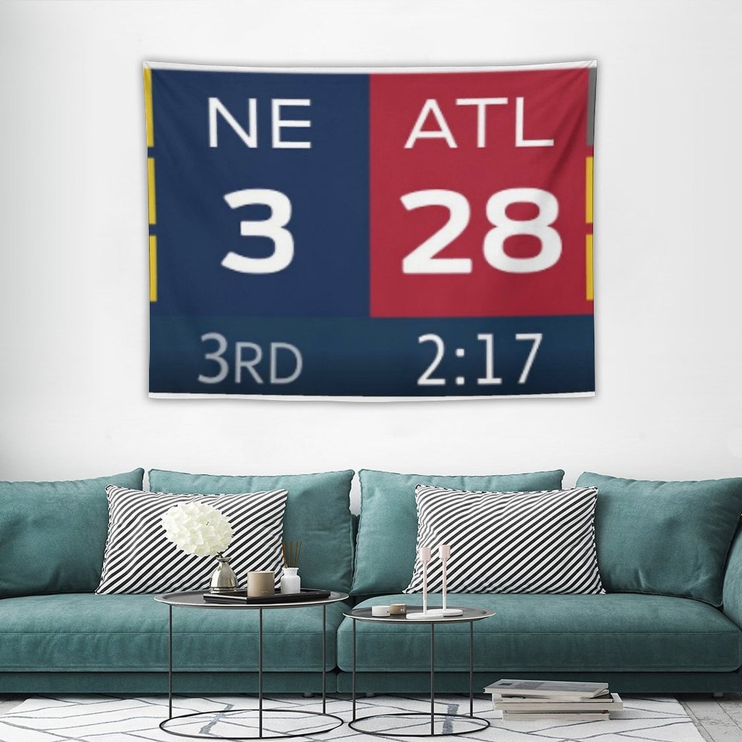 28-3 Patriots-Falcons Tapestry