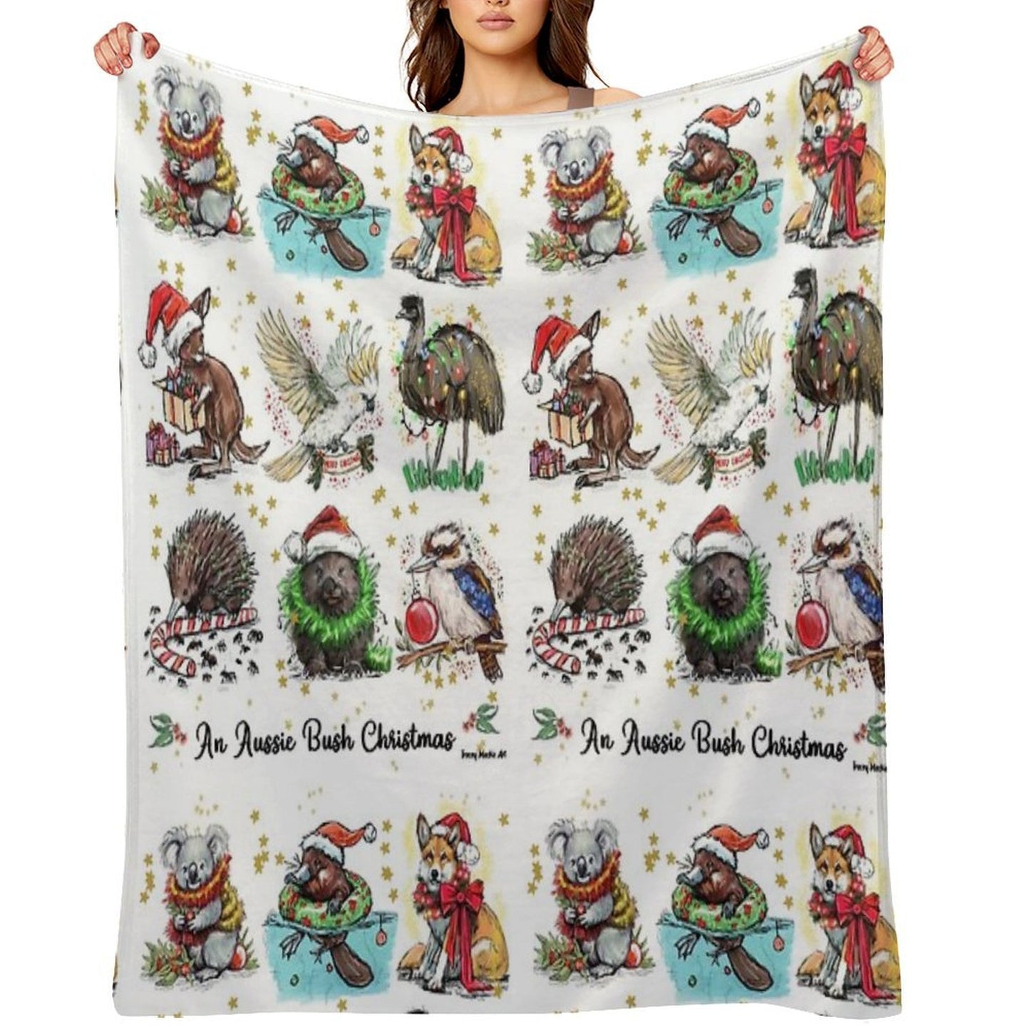 An Aussie Bush Christmas Throw Blanket