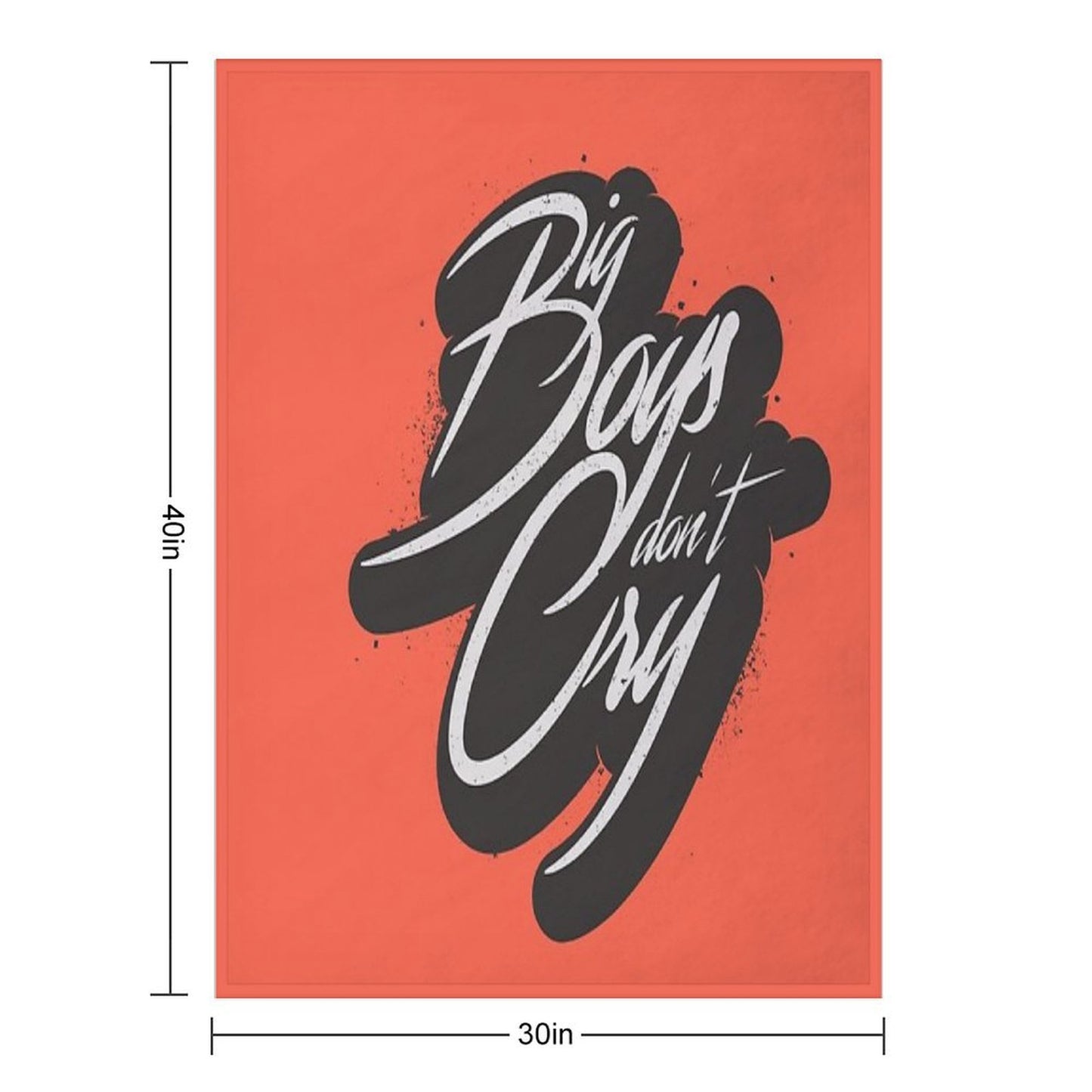 BIG BOYS DON'T CRY Throw Blanket