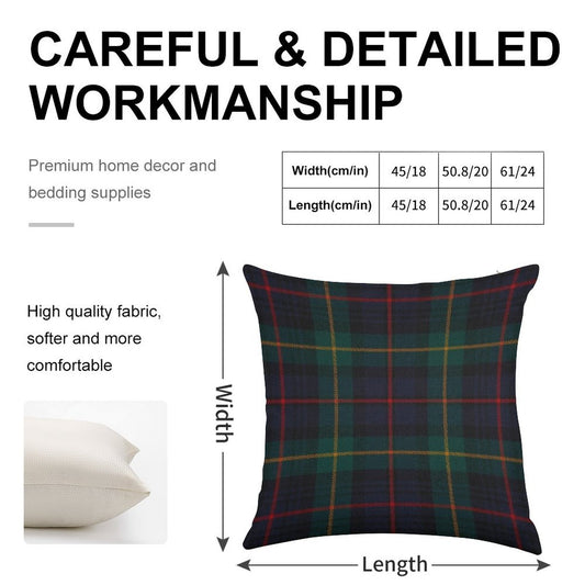 Farquharson Scottish Tartan Linen Throw Pillow Cover