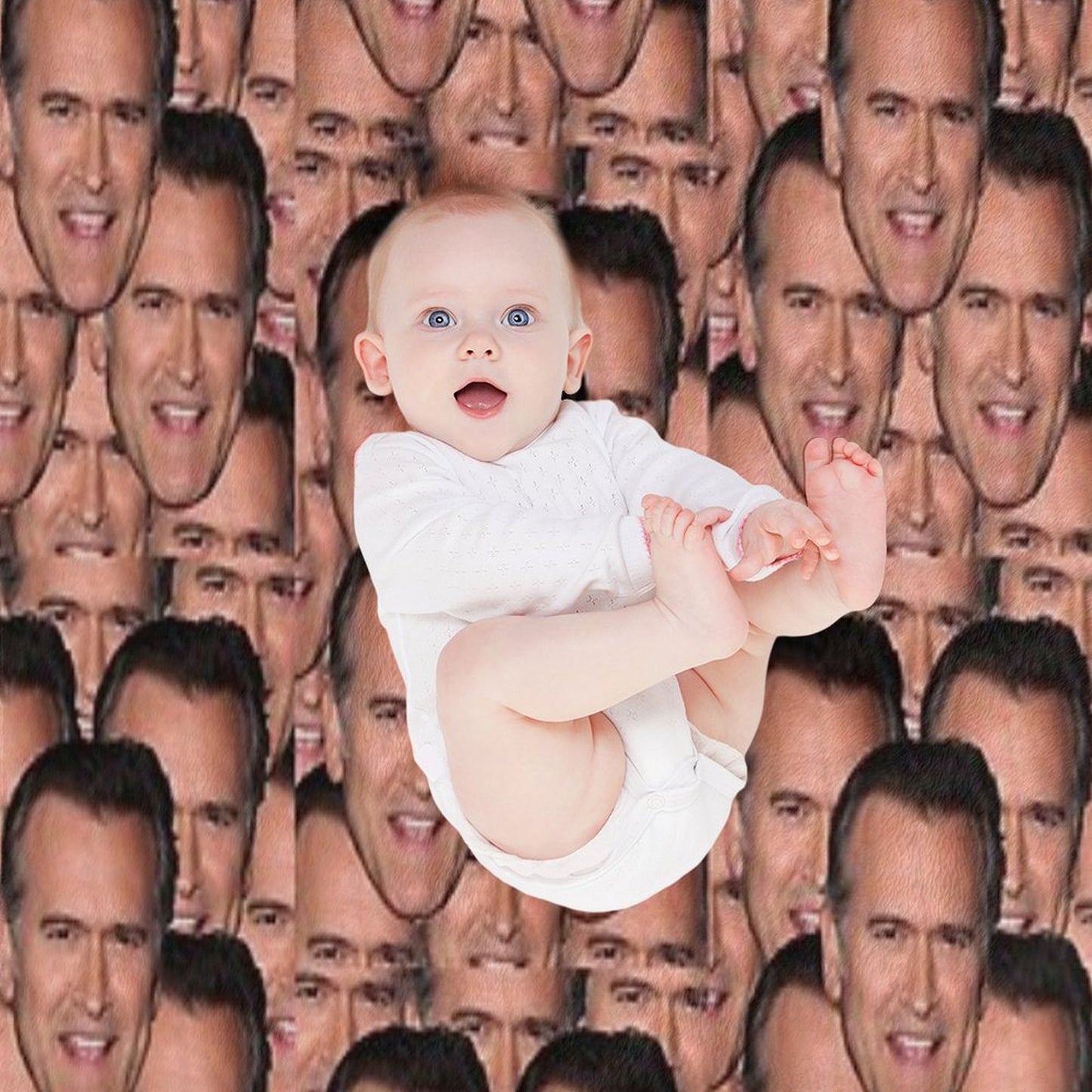 Bruce Campbell Evil Dead Head Shot Throw Blanket
