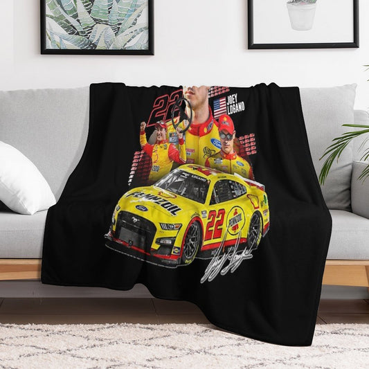 NEW Joey Logano NEXT GEN MUSTANG 2022 Throw Blanket