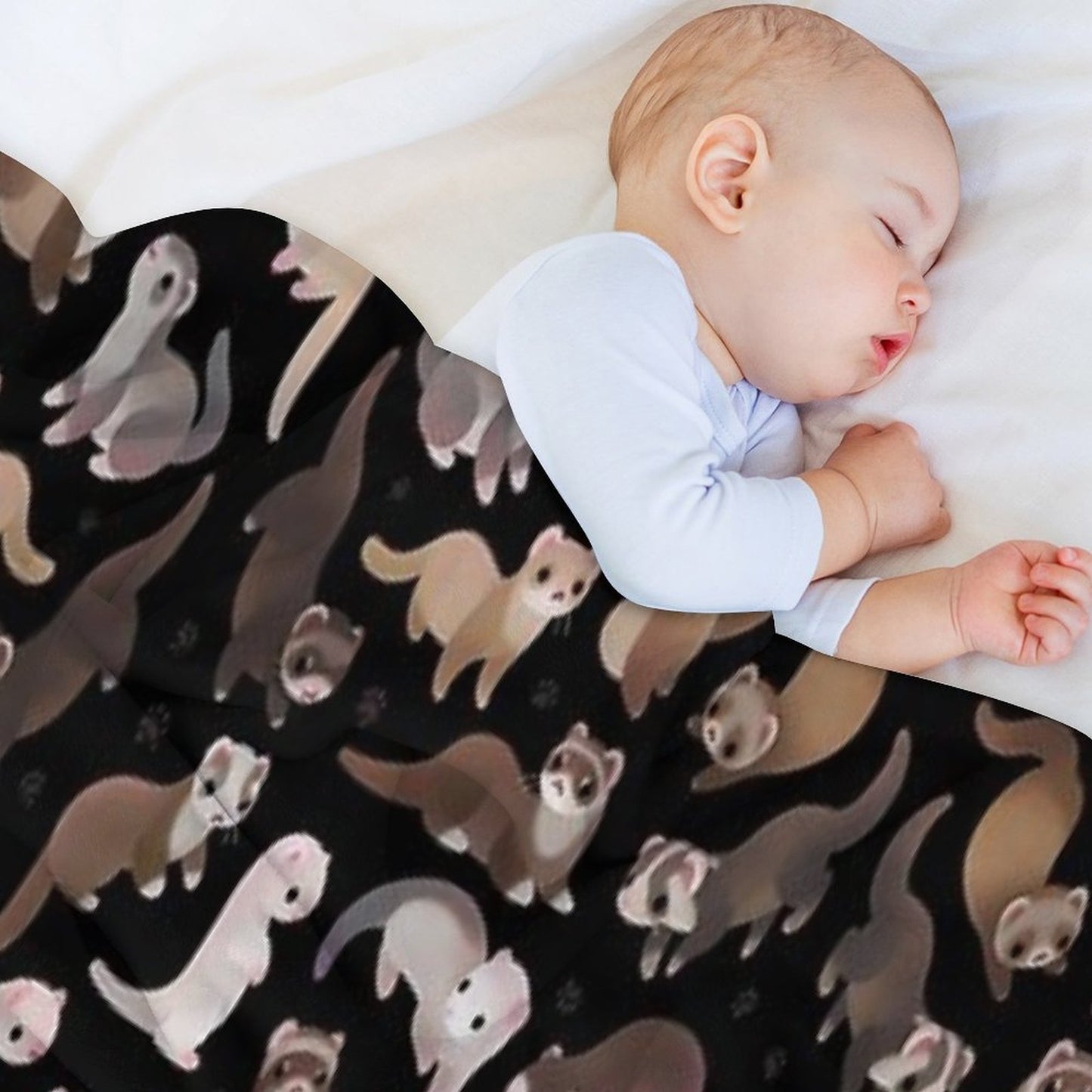 Ferret - Dark Throw Blanket