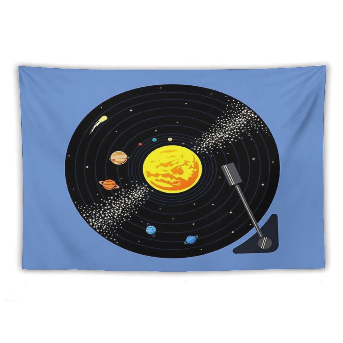 Solar System Vinyl Record Tapestry