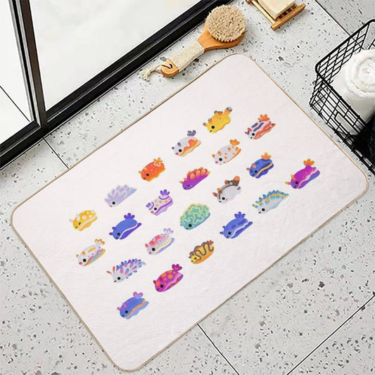 Sea Slug Day - Bright Bath Mat