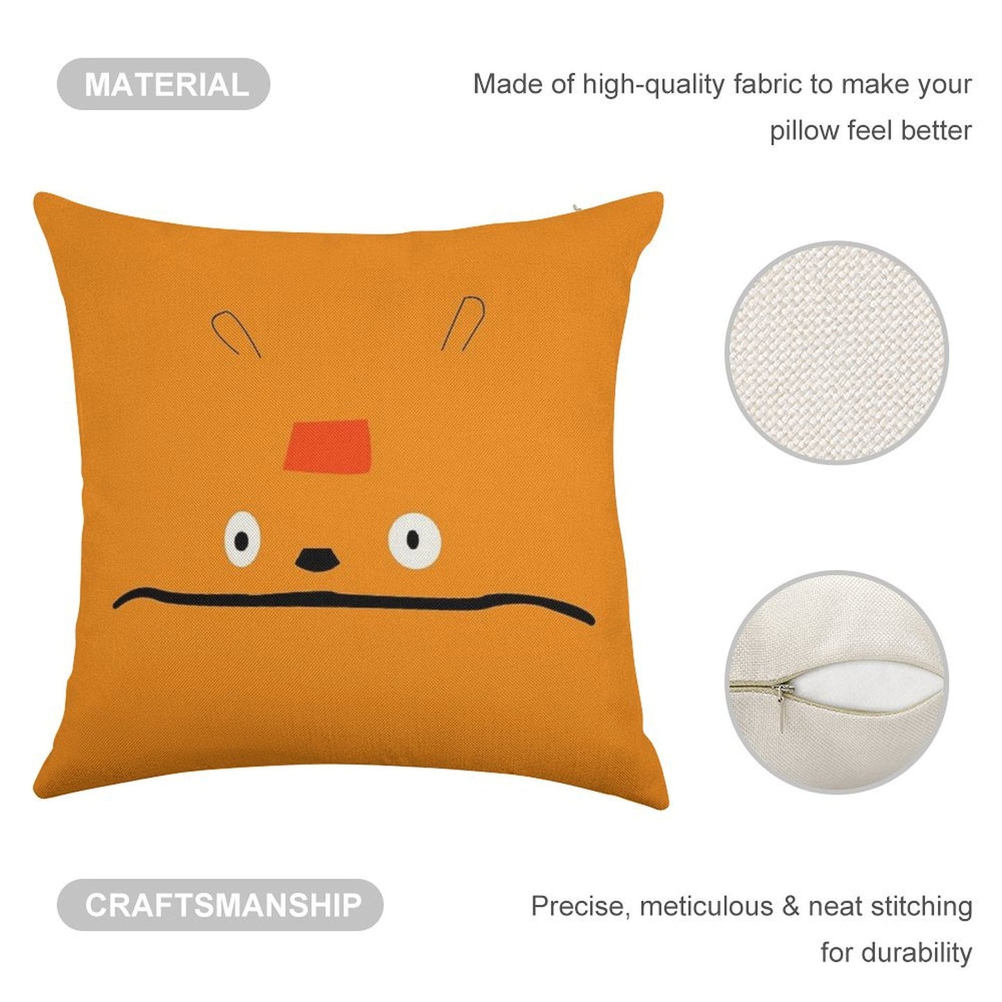 Glottis Linen Throw Pillow Cover