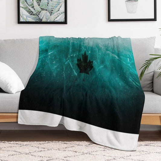 Black Ice Design Throw Blanket
