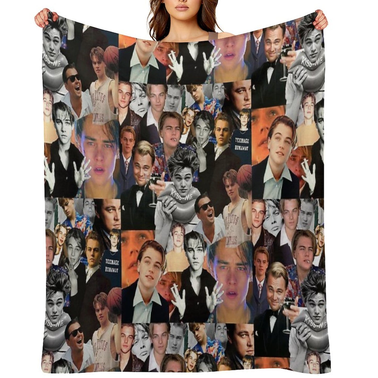 Leonardo Dicaprio Collage Throw Blanket