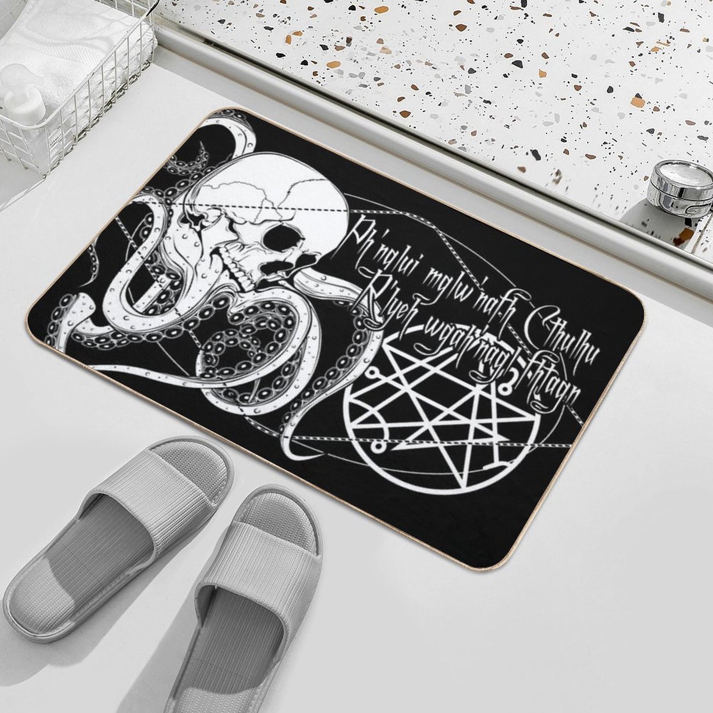In His House at R'lyeh Dead Cthulhu Waits Dreaming. Non-Slip Bath Mat