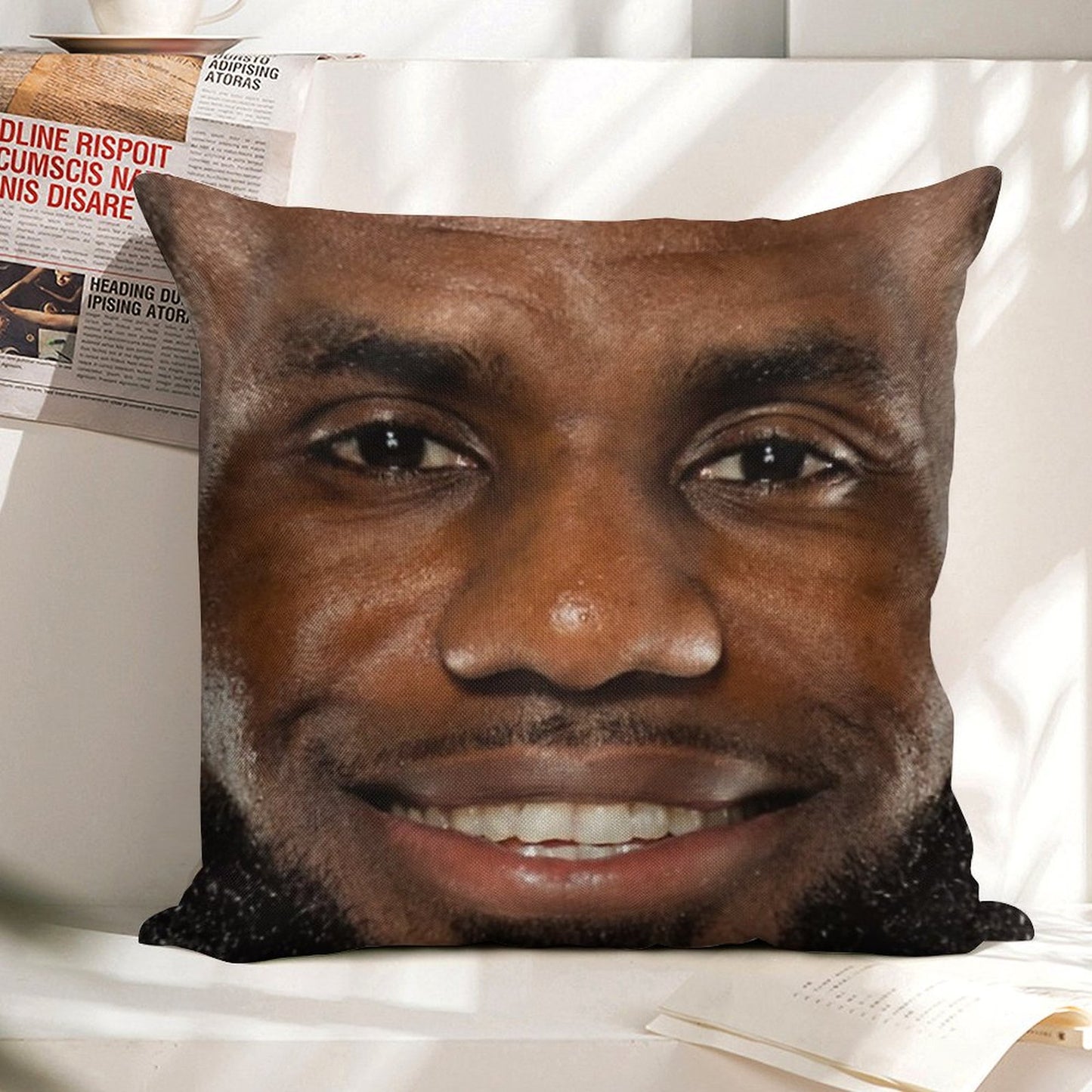 King James Lebron Linen Throw Pillow Cover
