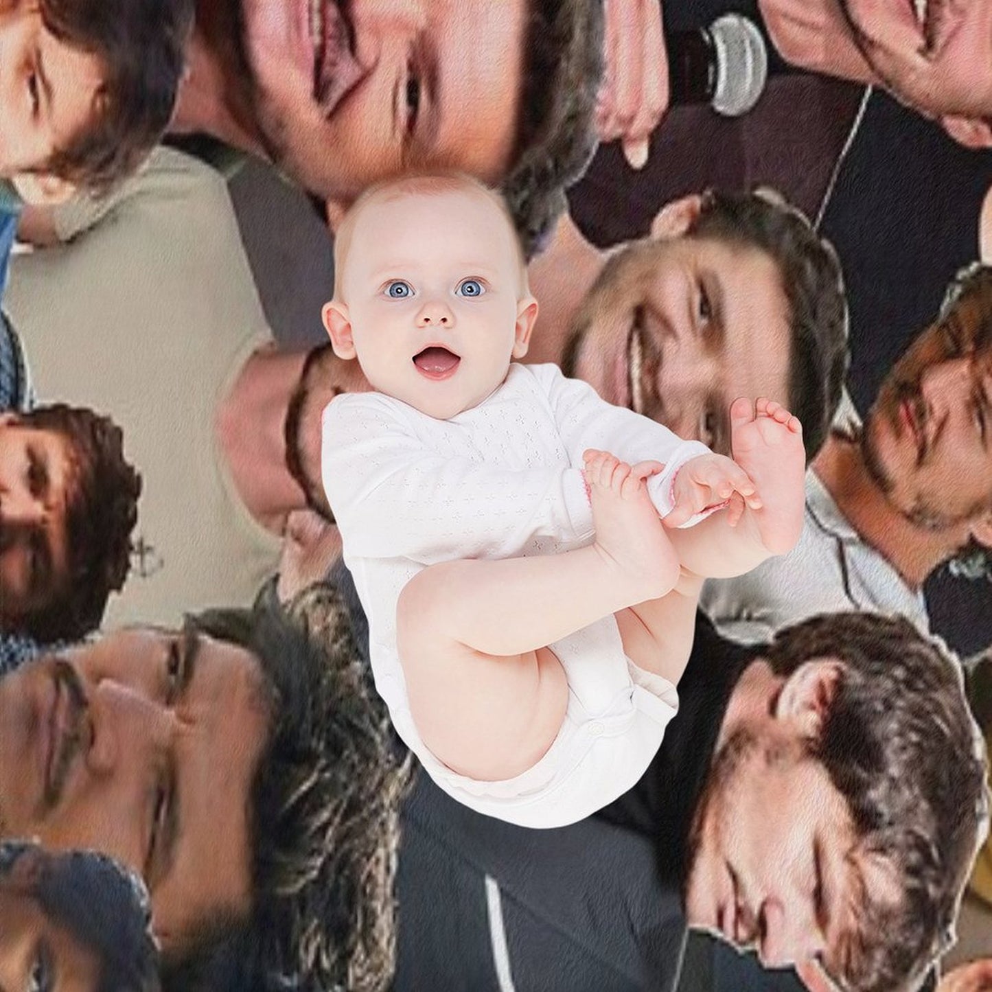 Pedro Pascal Photo Collage Throw Blanket