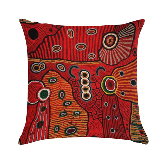 Australian Aboriginal Art Soft Skin-Friendly Throw Pillow