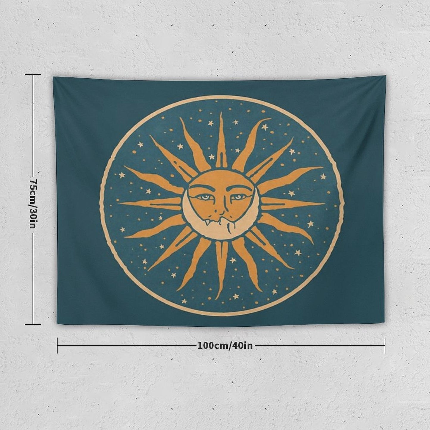 Sun And Moon Vintage Tapestry