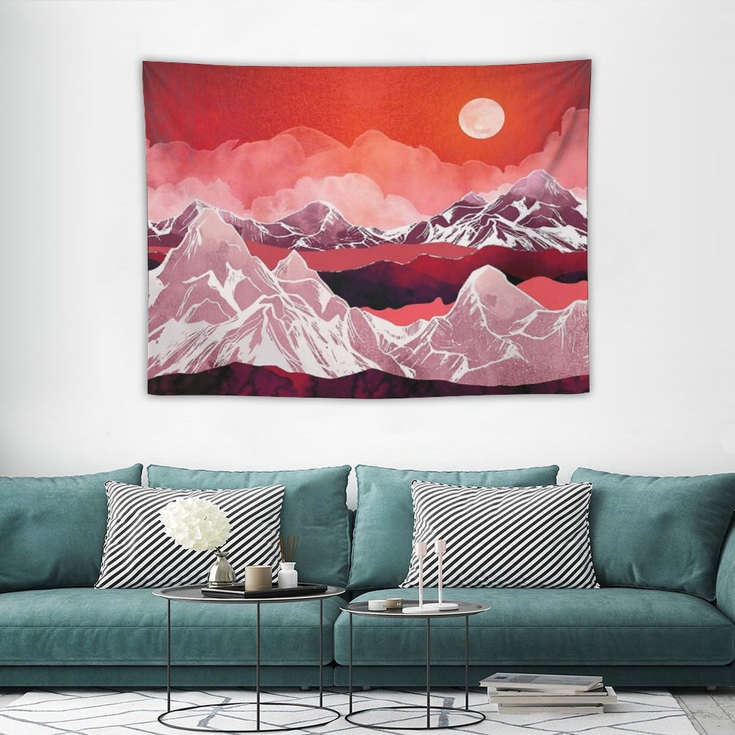 Scarlet Glow Tapestry