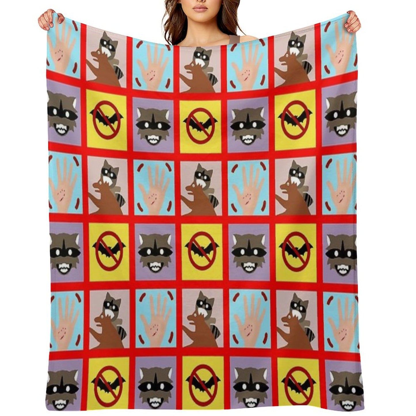 Rabies Quilt Throw Blanket