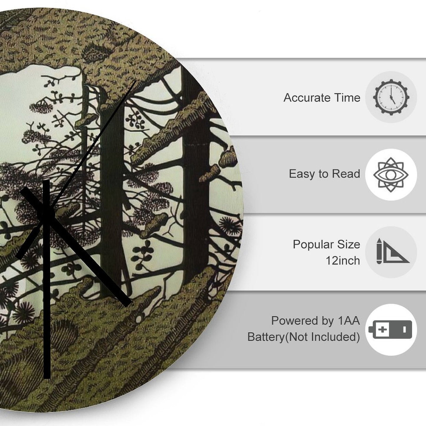Puddle by M.C. Escher Plywood Wall Clock