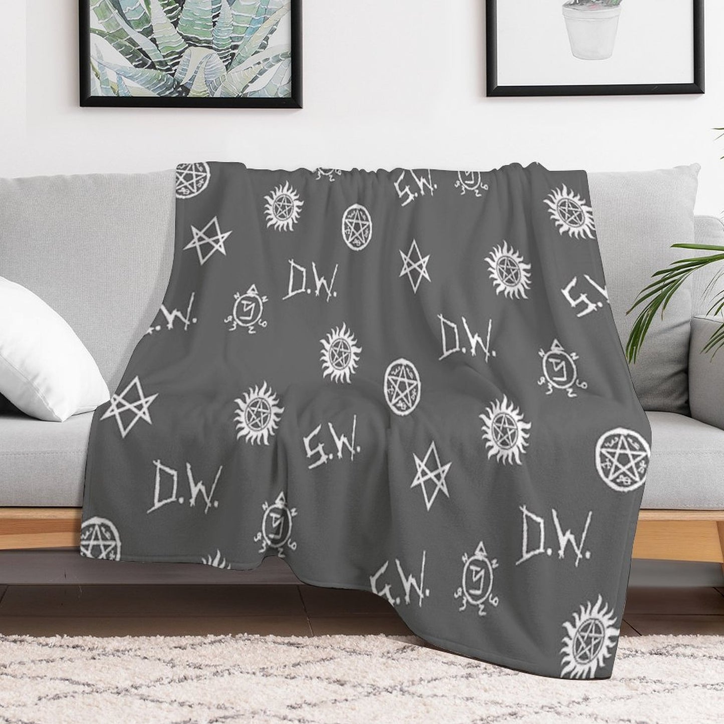 Supernatural Symbols Throw Blanket