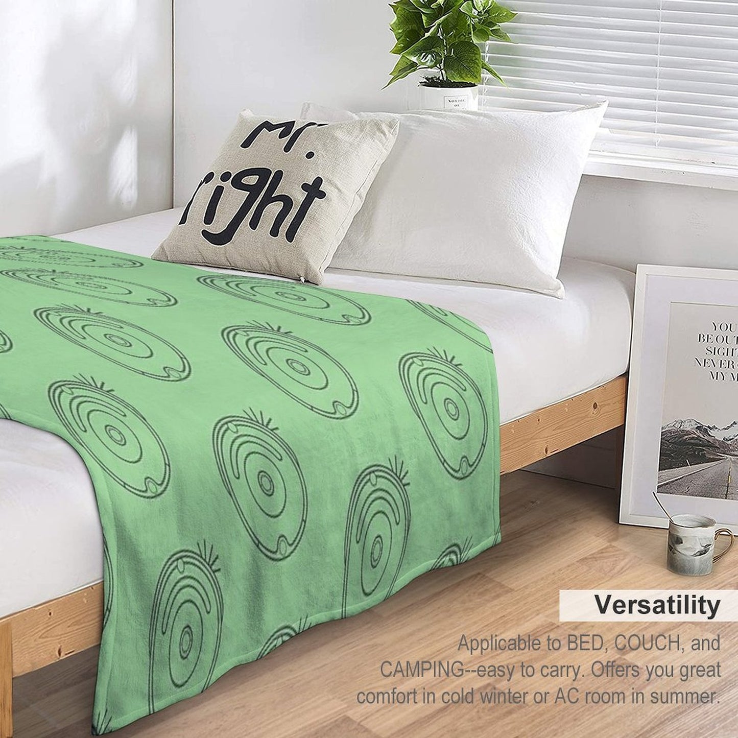 Robot Vacuum Dark Simple Throw Blanket