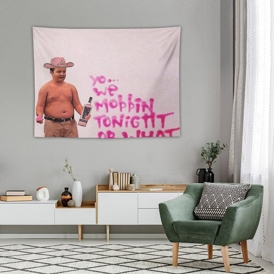 Gibby Pink Cowboy Hat Mobbin Or What Tapestry