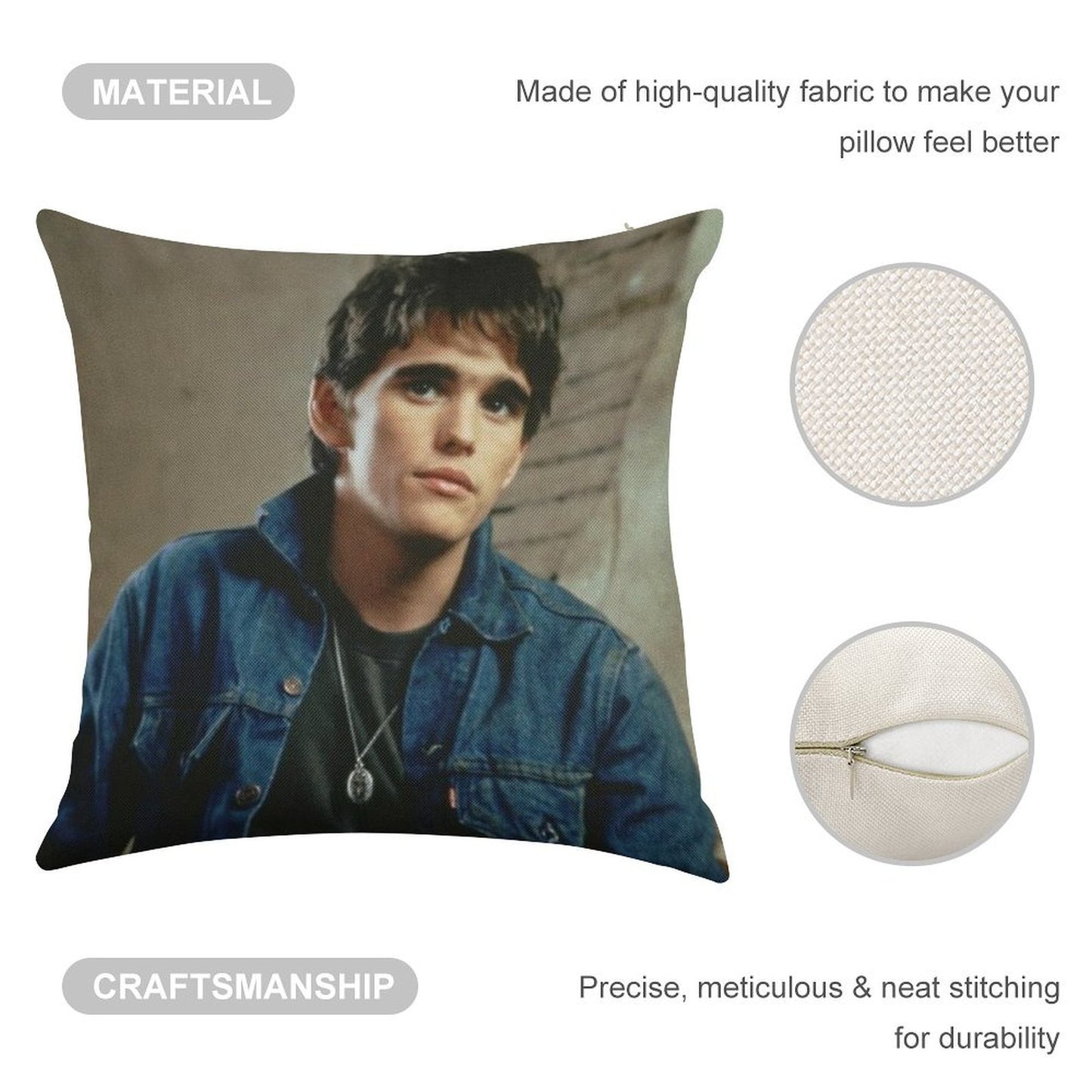 Dally Winston Linen Throw Pillow Cover