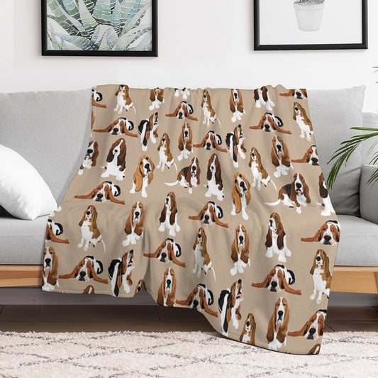 Basset Hound Throw Blanket