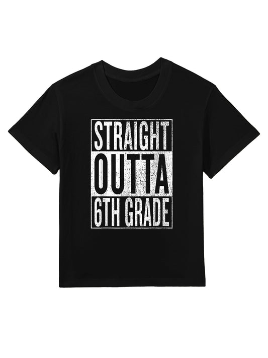 Straight Outta 6th Grade Cool Junior High Gear - Graduation Kids T-Shirt