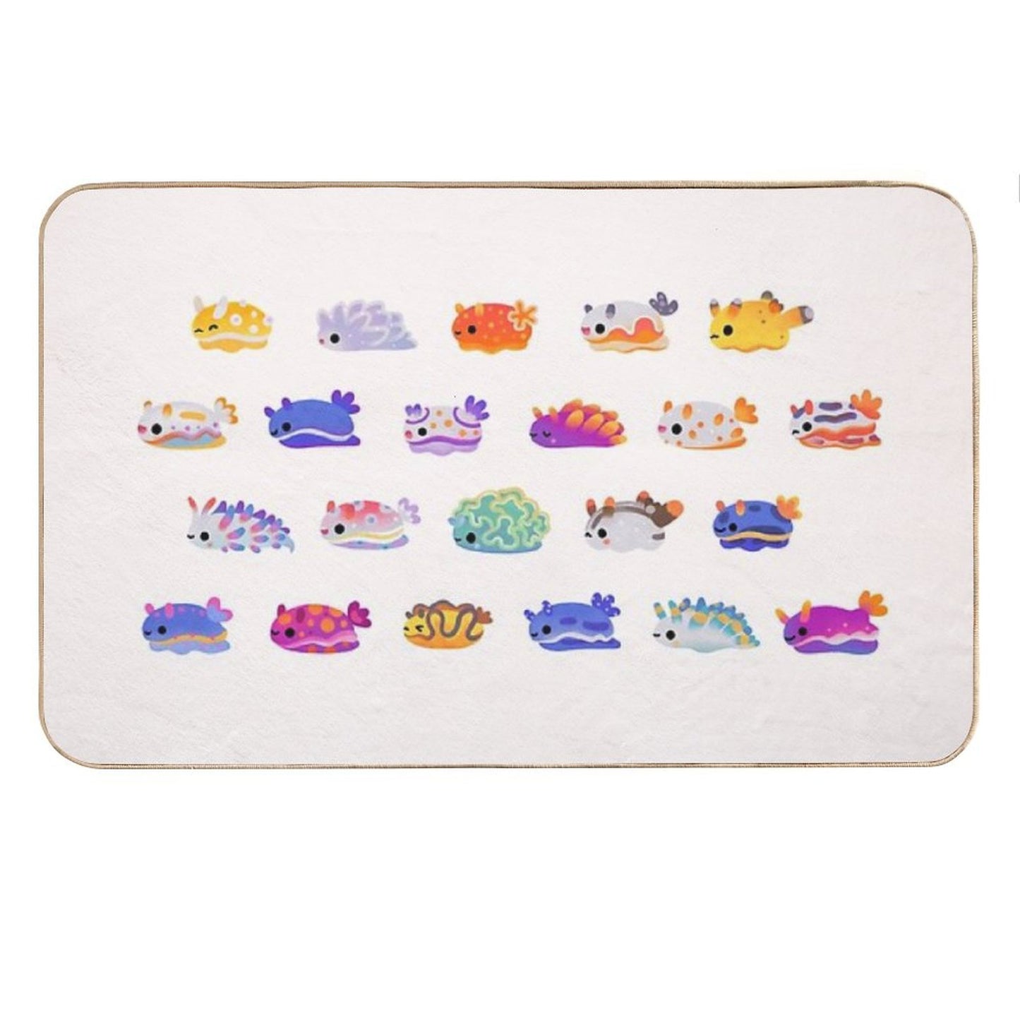 Sea Slug Day - Bright Bath Mat