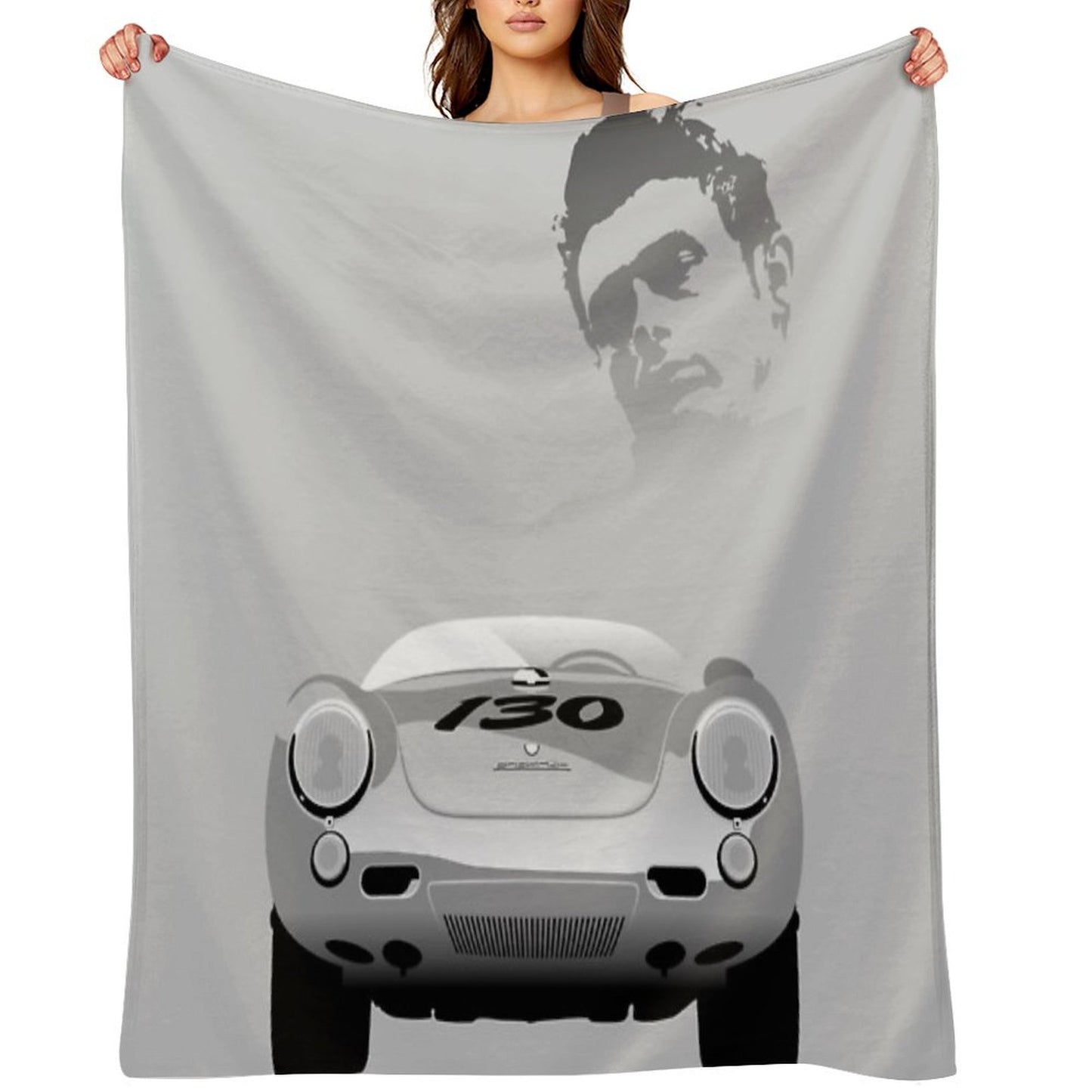 James Dean's Spyder 550 Throw Blanket
