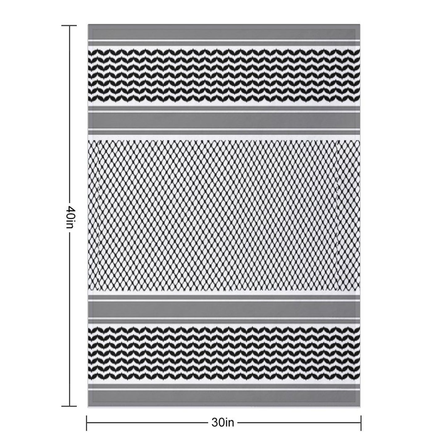 Palestinian Keffiyeh - كوفية فلسطينية Throw Blanket