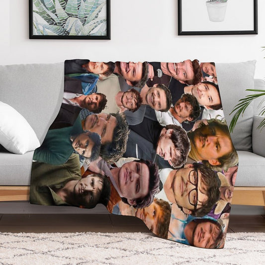 Pedro Pascal Photo Collage Throw Blanket