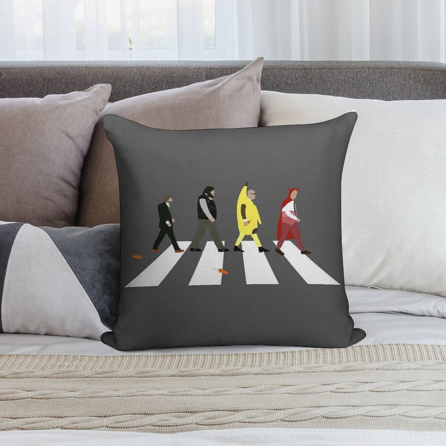 Bottom (Terror) Soft Reinforced Edging Throw Pillow