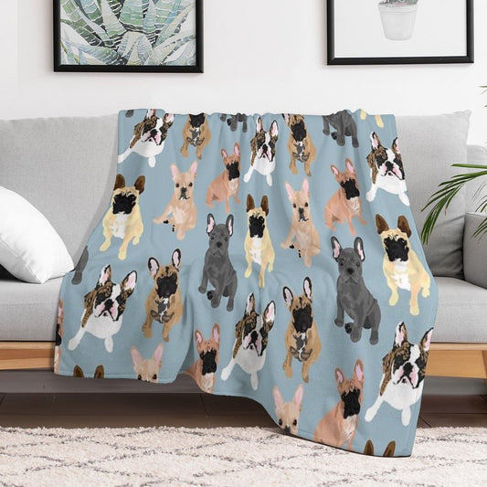 FRENCH BULLDOGS Throw Blanket
