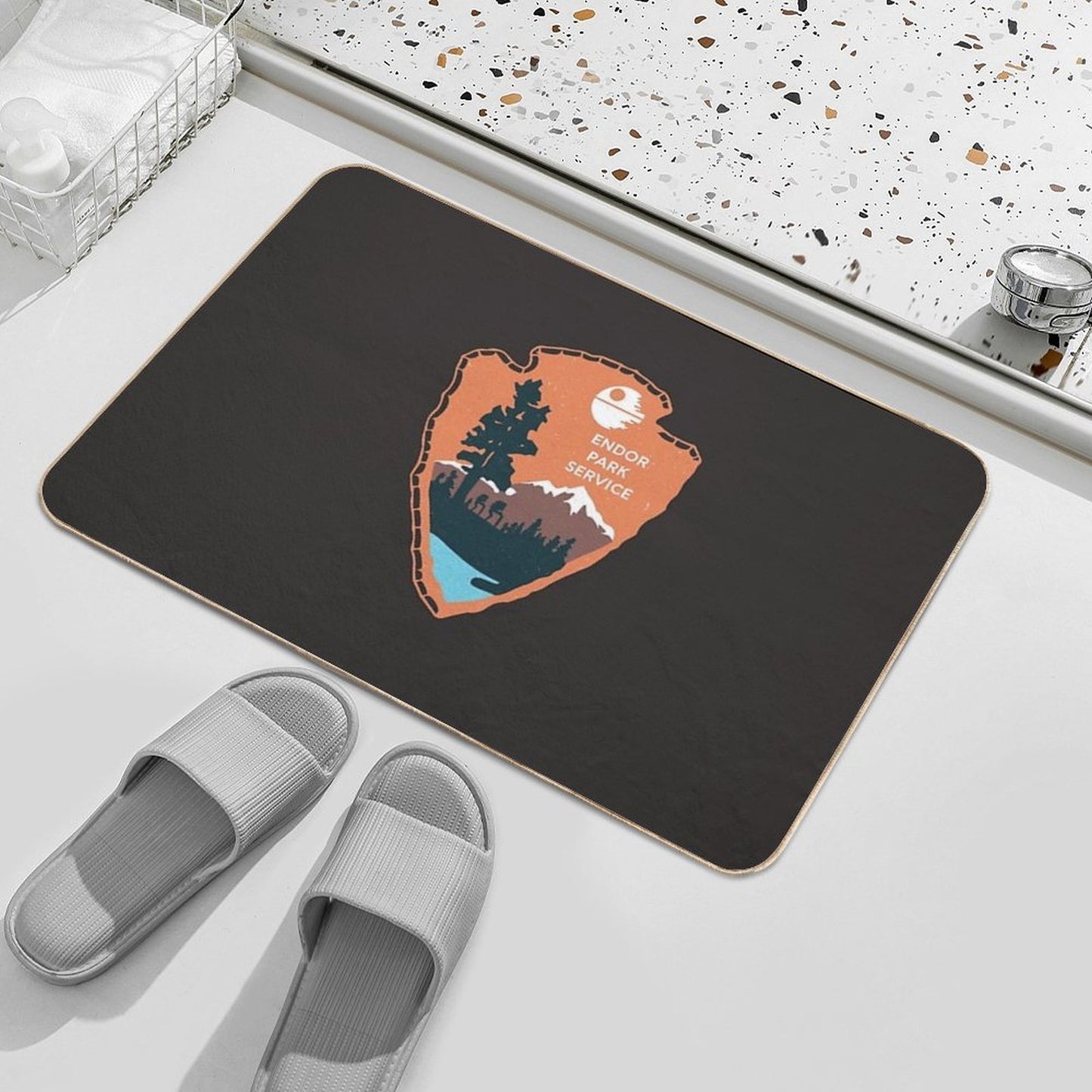 Planetary Park Badge Long-Lasting Bath Mat