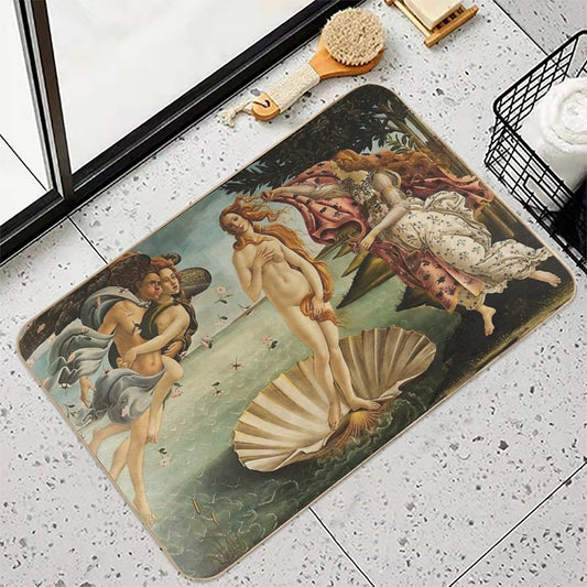 The Birth of Venus Renaissance Painting Bath Mat