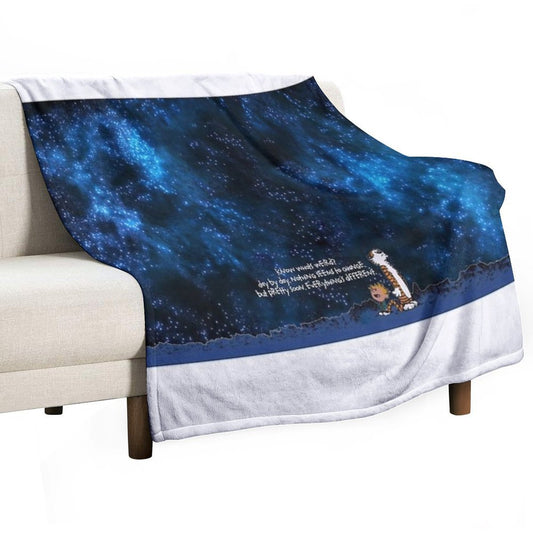 Calvin And Hobbs Space Throw Blanket