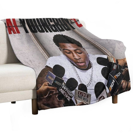 Threeboy Young Boy Never Broke American Tour 2020 Throw Blanket