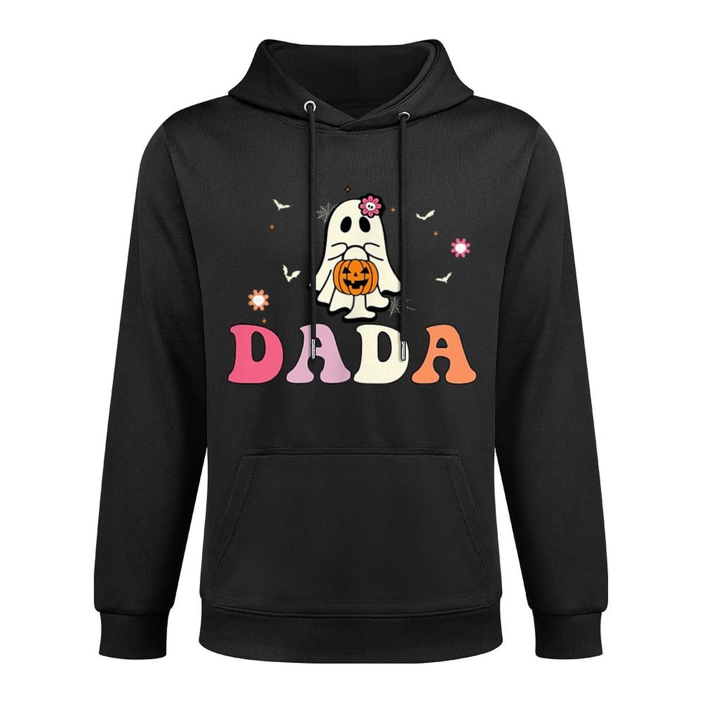 Dada Ghost Boo One Spooky Dad First Halloween Birthday Boy Medium-Weight Fabric Hoodie