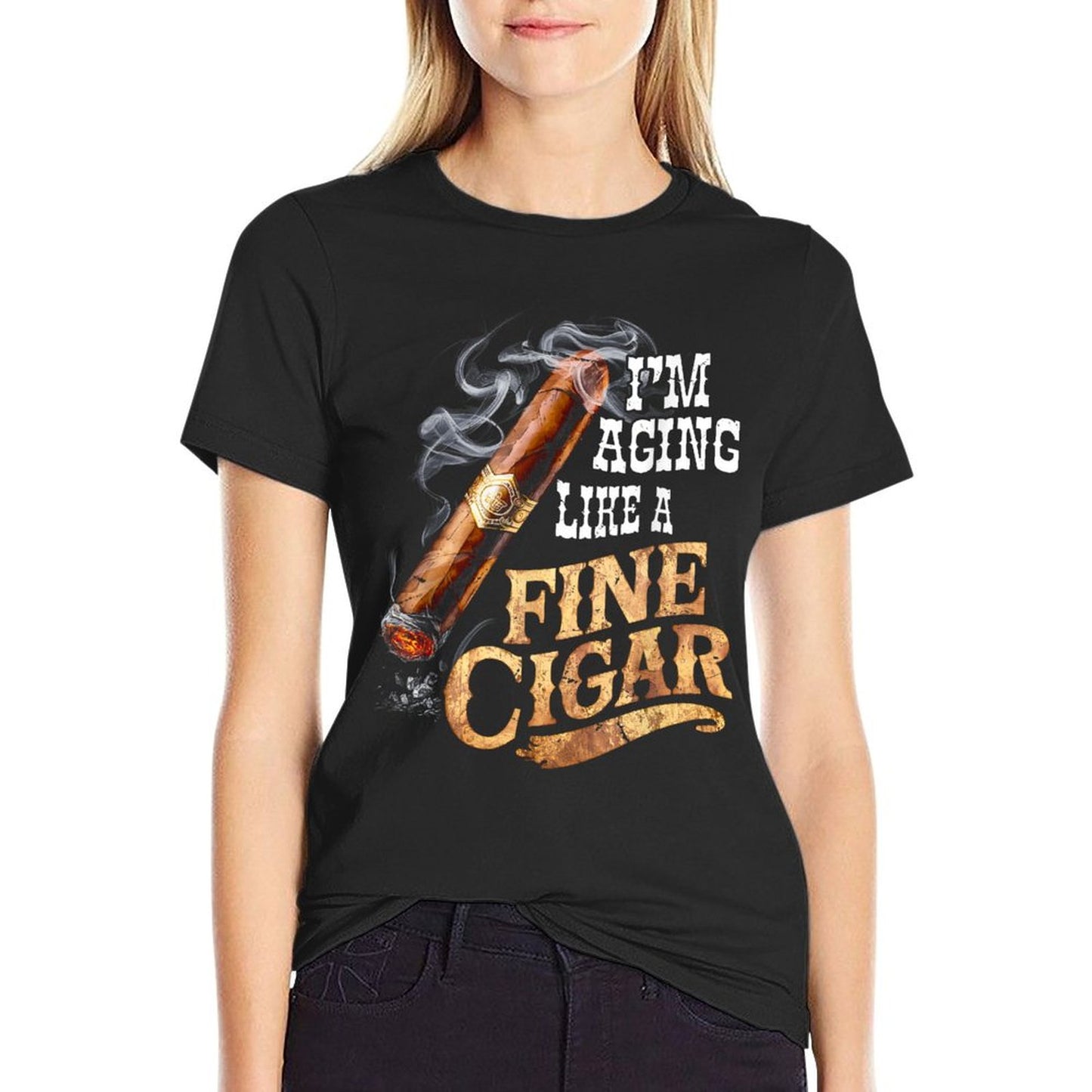 I'm Aging Like A Fine Cigar Funny Fathers Day Dad Idea Adult T-Shirt