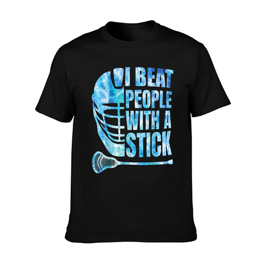 Lacrosse-Shirt Lax I Beat People With A Stick Boys Youth Men T-Shirt