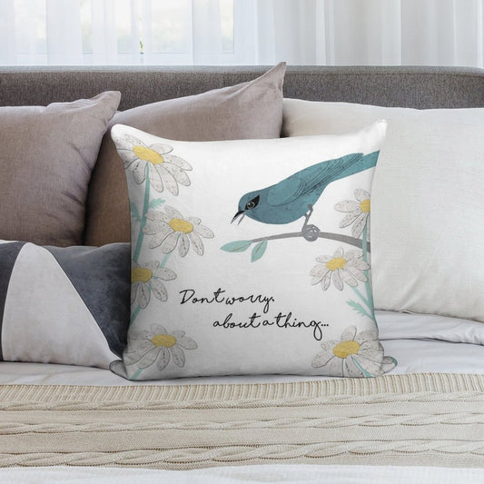 Three Little Birds, Part 1 Soft Washable Throw Pillow