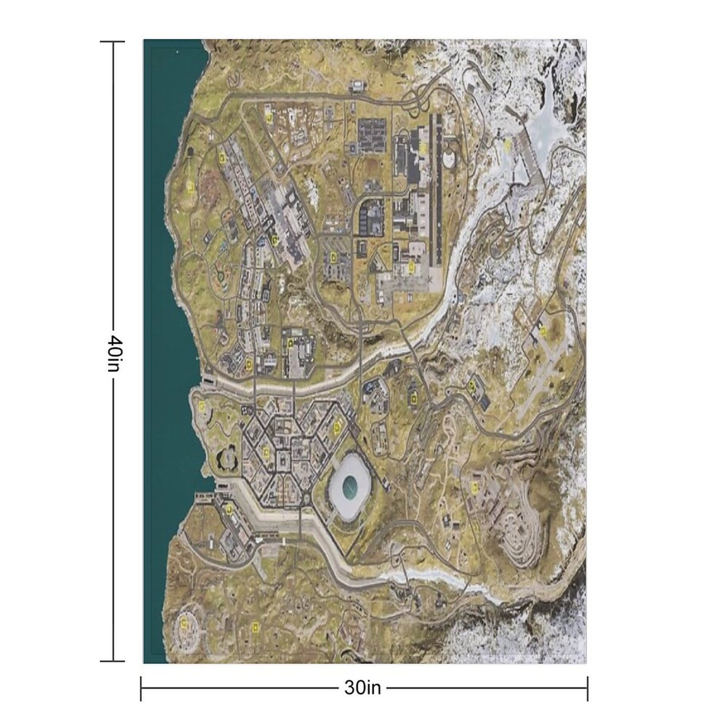 COD WARZONE MAP Throw Blanket