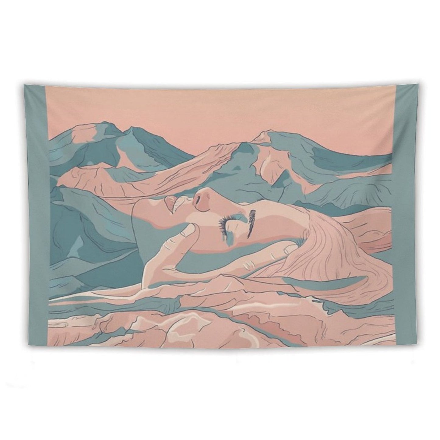 I Saw Her Face In The Mountains Tapestry