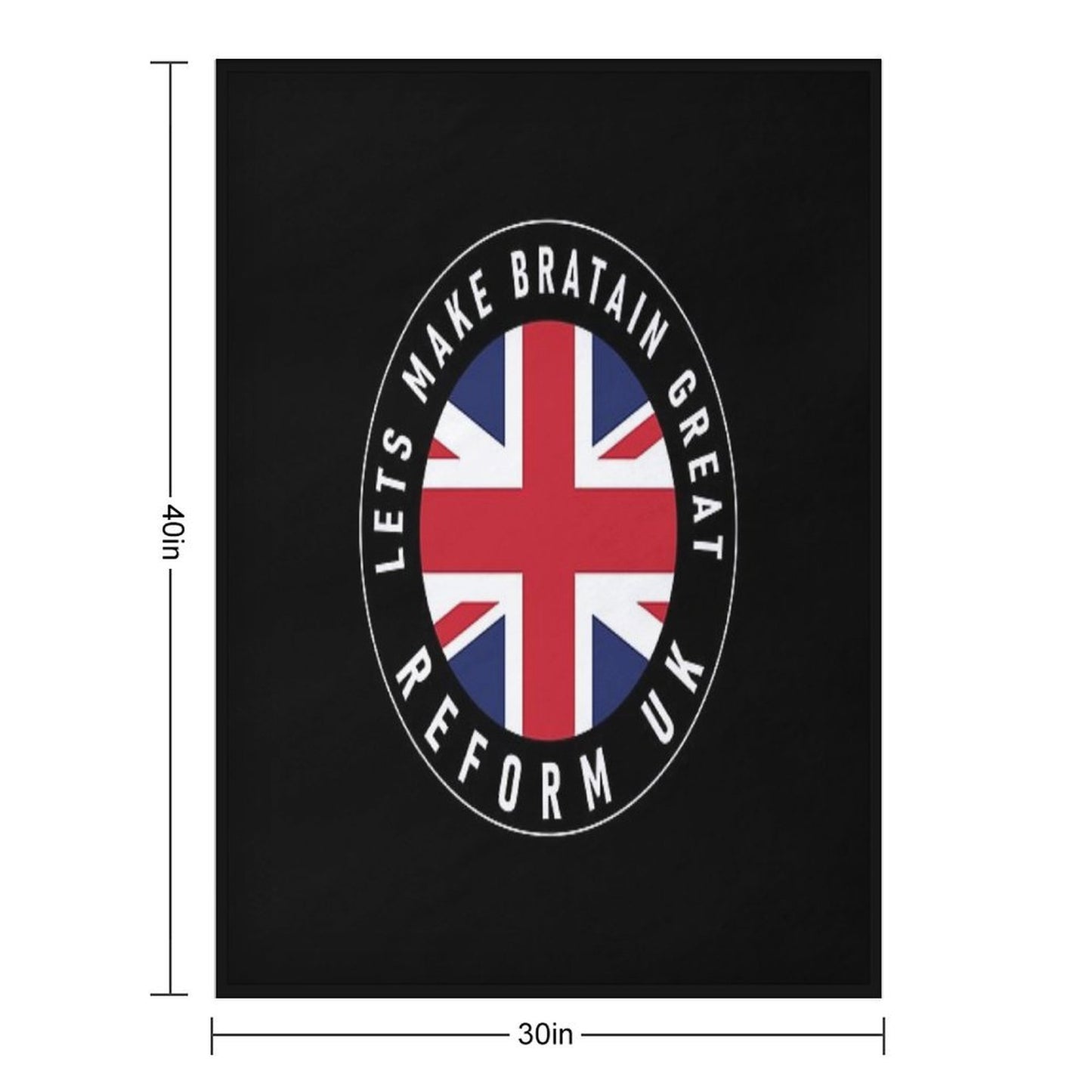 Let's Make Britain Great, Reform Uk, Party Support Throw Blanket