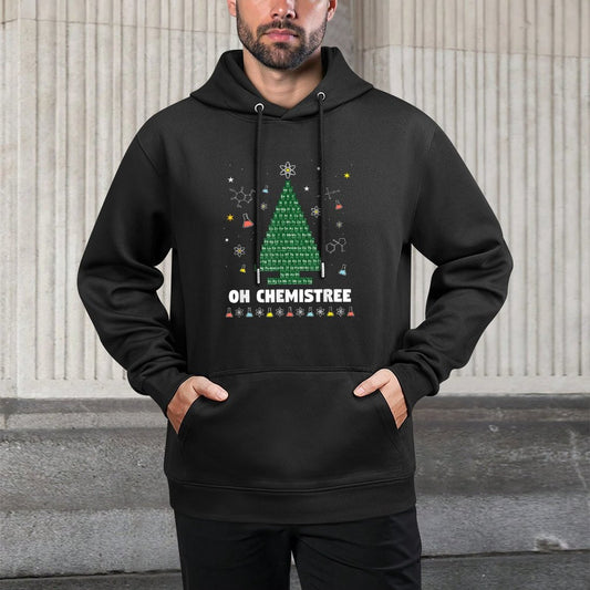 OH CHEMISTREE Periodic Table Chemistry Christmas Tree Durable Construction Hoodie