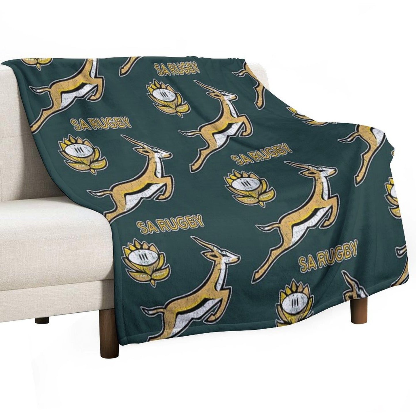 SA Rugby - Vintage Springbok Logo Throw Blanket